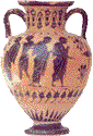 Attic black-figures painted amphora